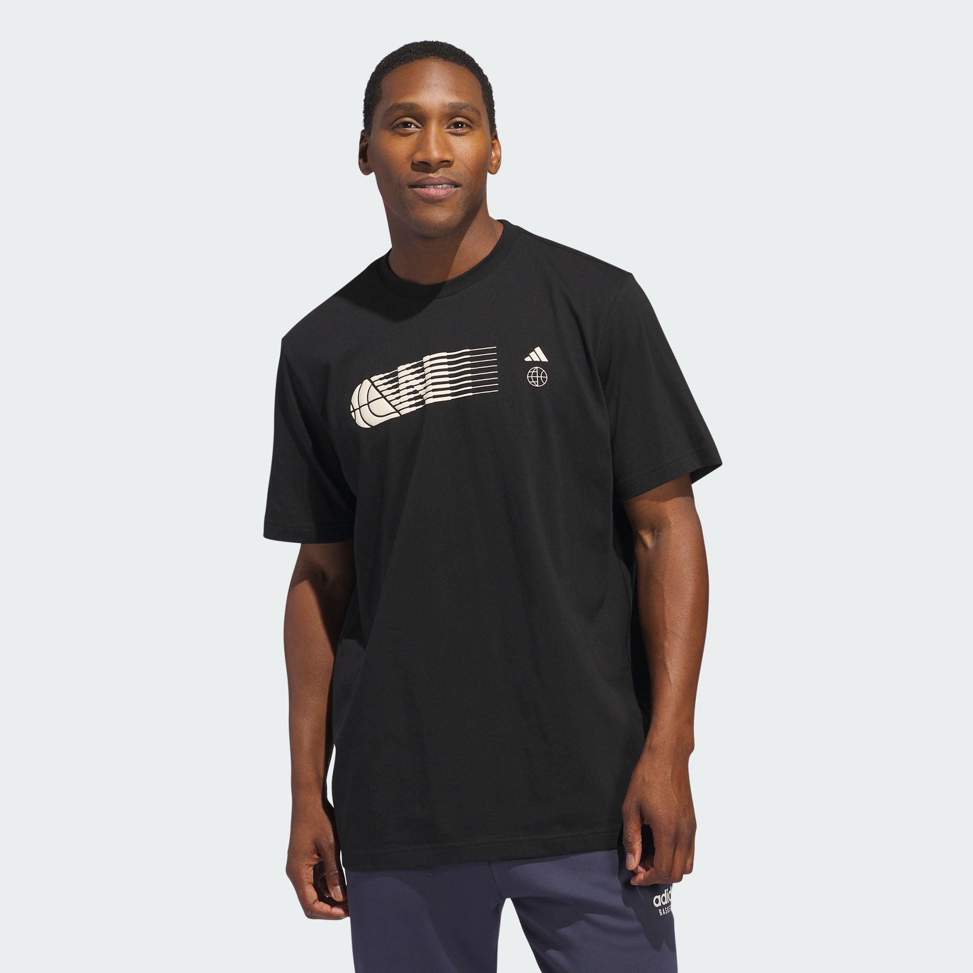 Мужская футболка adidas WORLDWIDE HOOPS CITY T-SHIRT черная