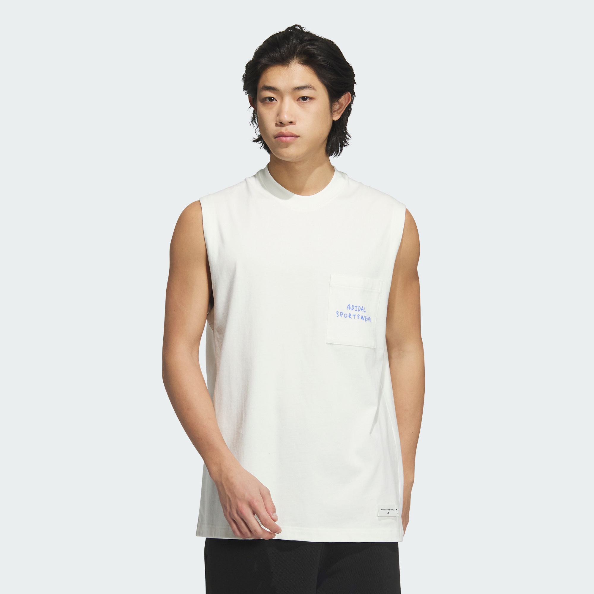 Мужская майка adidas GRAPHIC TANK TOP MBTI белая