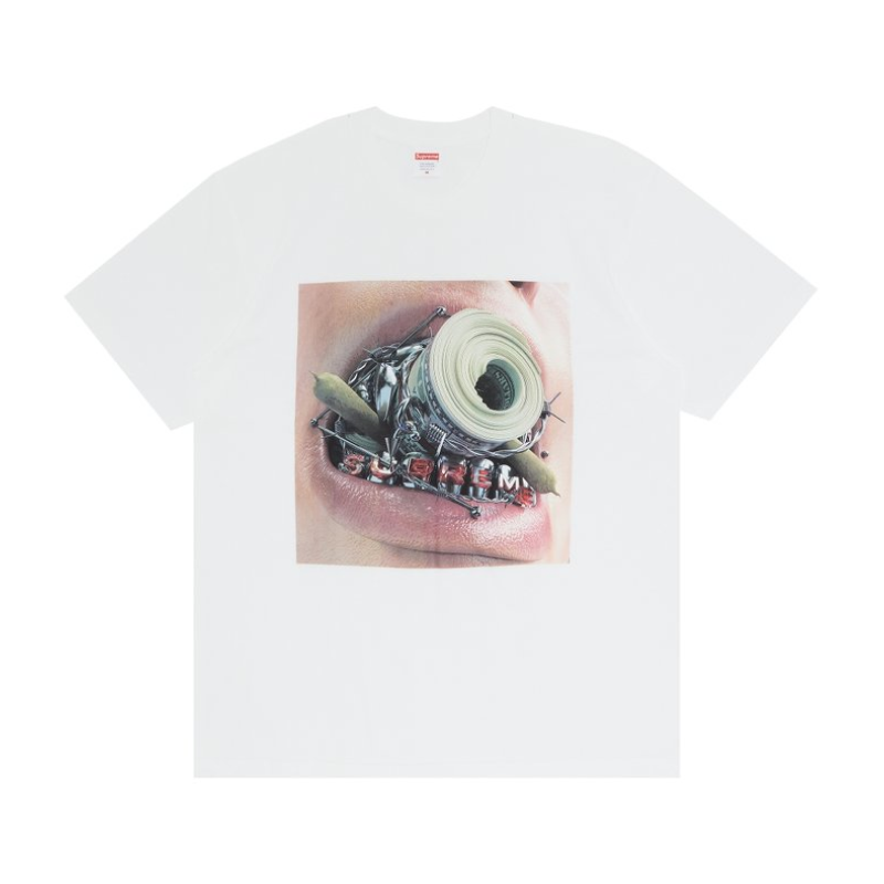 Мужская Футболка Supreme FW22 Week 1 Braces Tee White