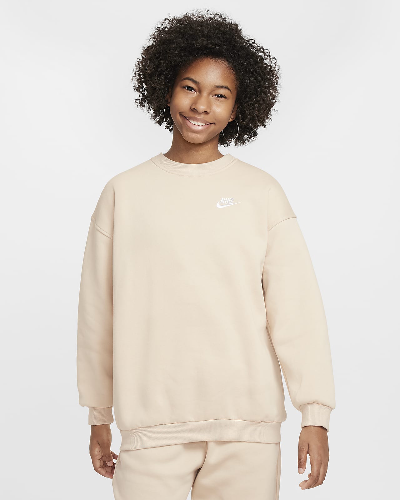 Детский свитшот Nike Sportswear Club Fleece белый