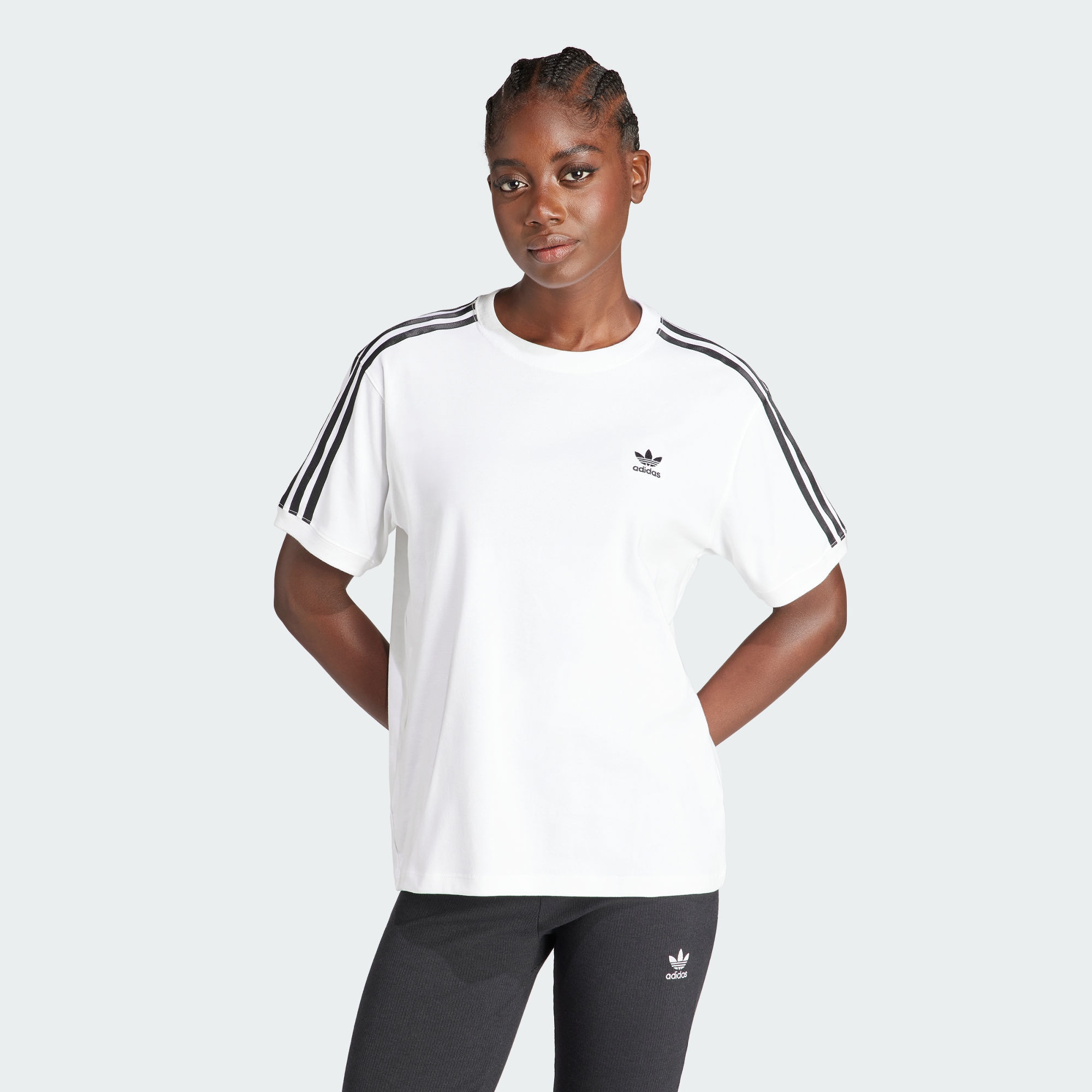 Женская футболка adidas ADICOLOR 3-STRIPES TEE белая