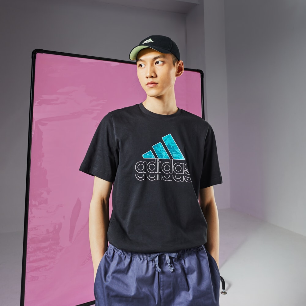 Мужская футболка adidas LOGO T-SHIRT черно-белая