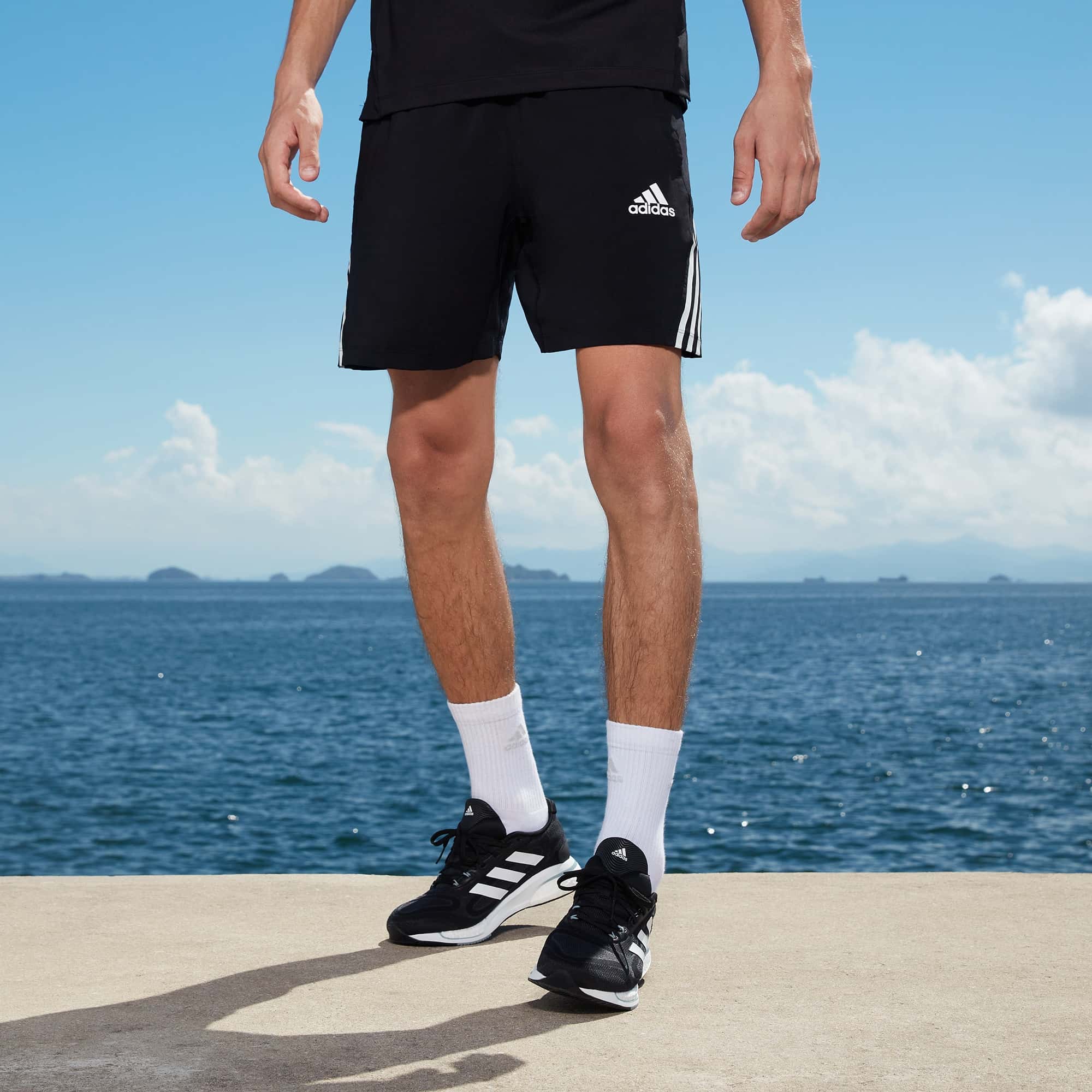 Мужские шорты adidas AEROREADY 3-STRIPES 8-INCH SHORTS