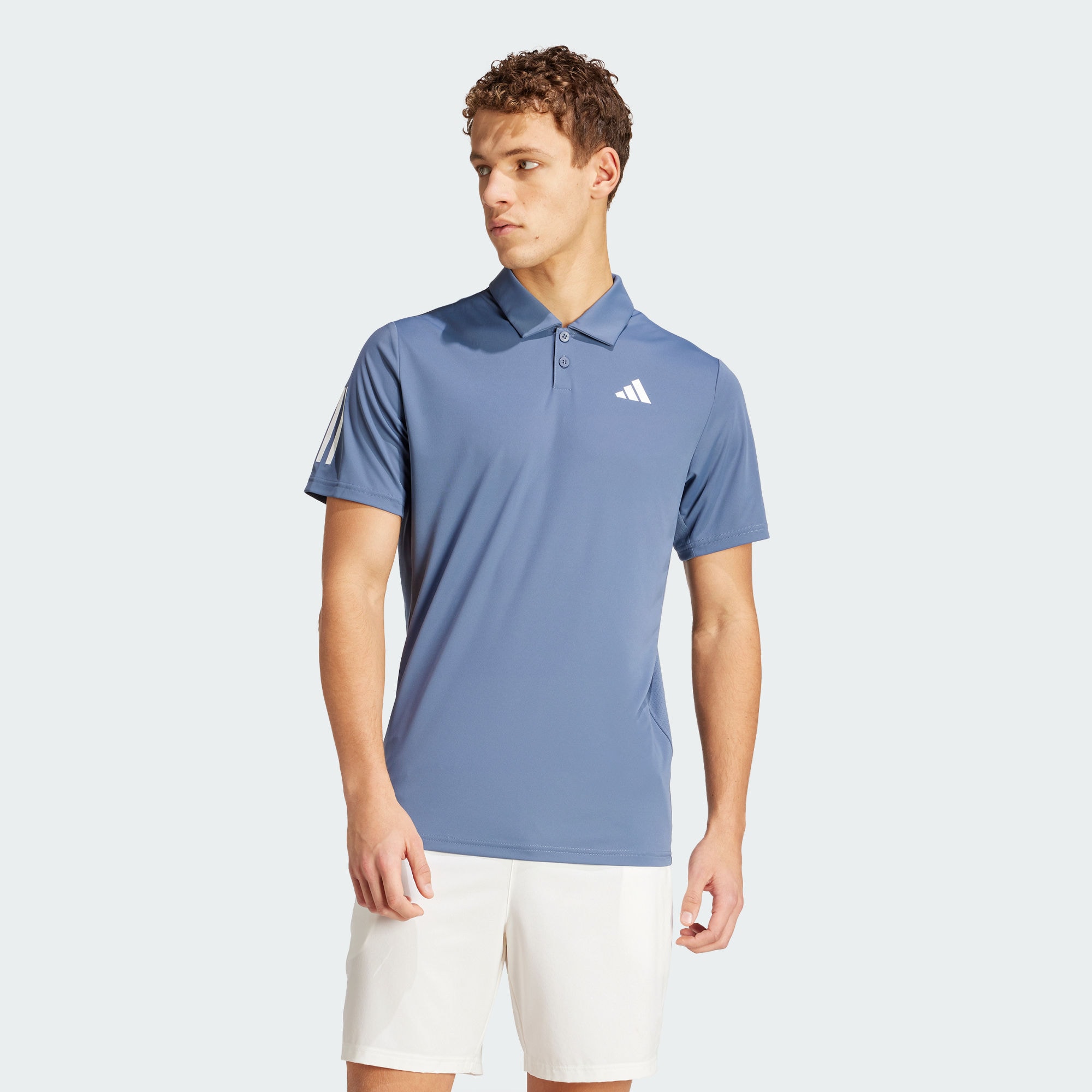 Мужская футболка adidas CLUB 3-STRIPES POLO SHIRT синяя