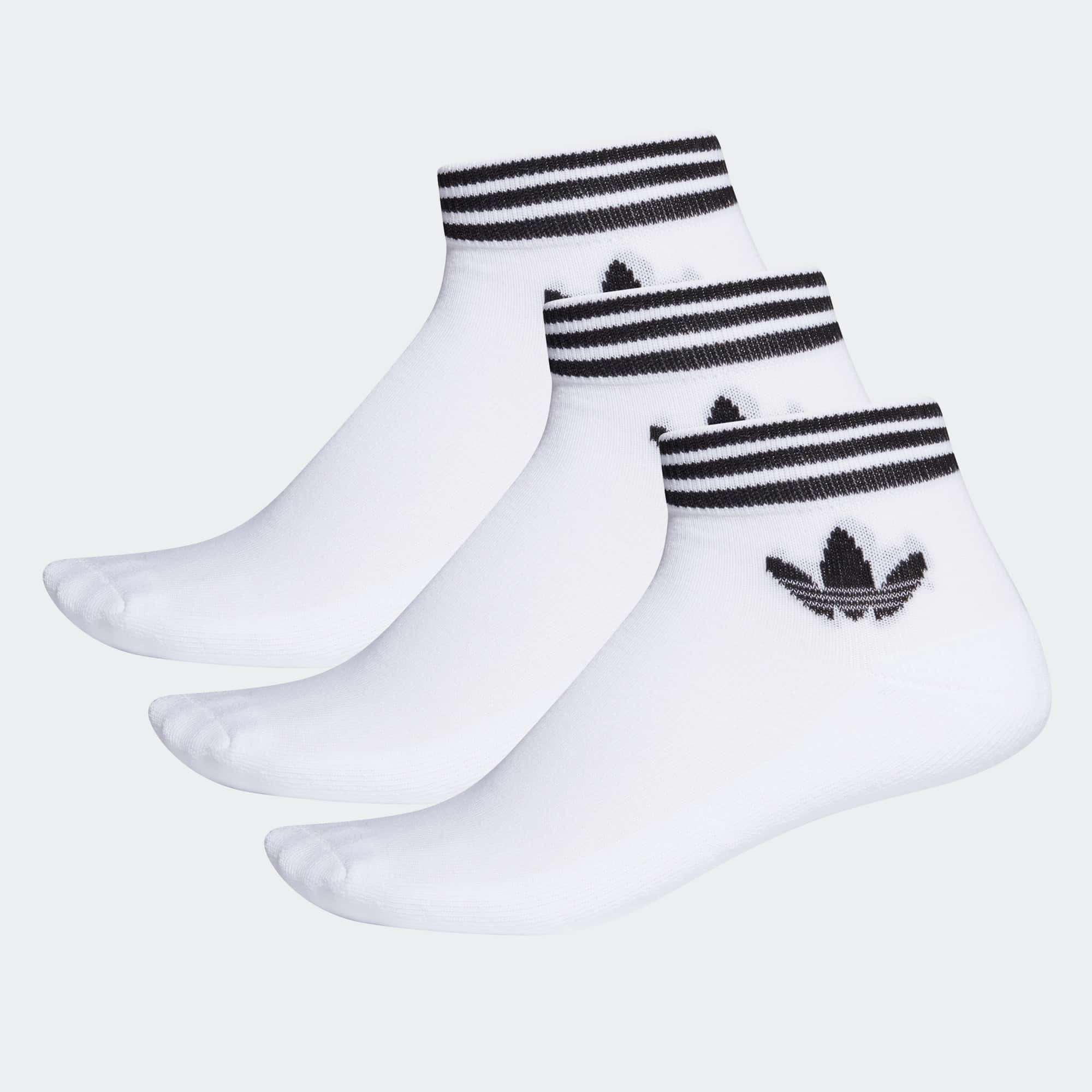 Носки  adidas TREFOIL ANKLE SOCKS черно-белые