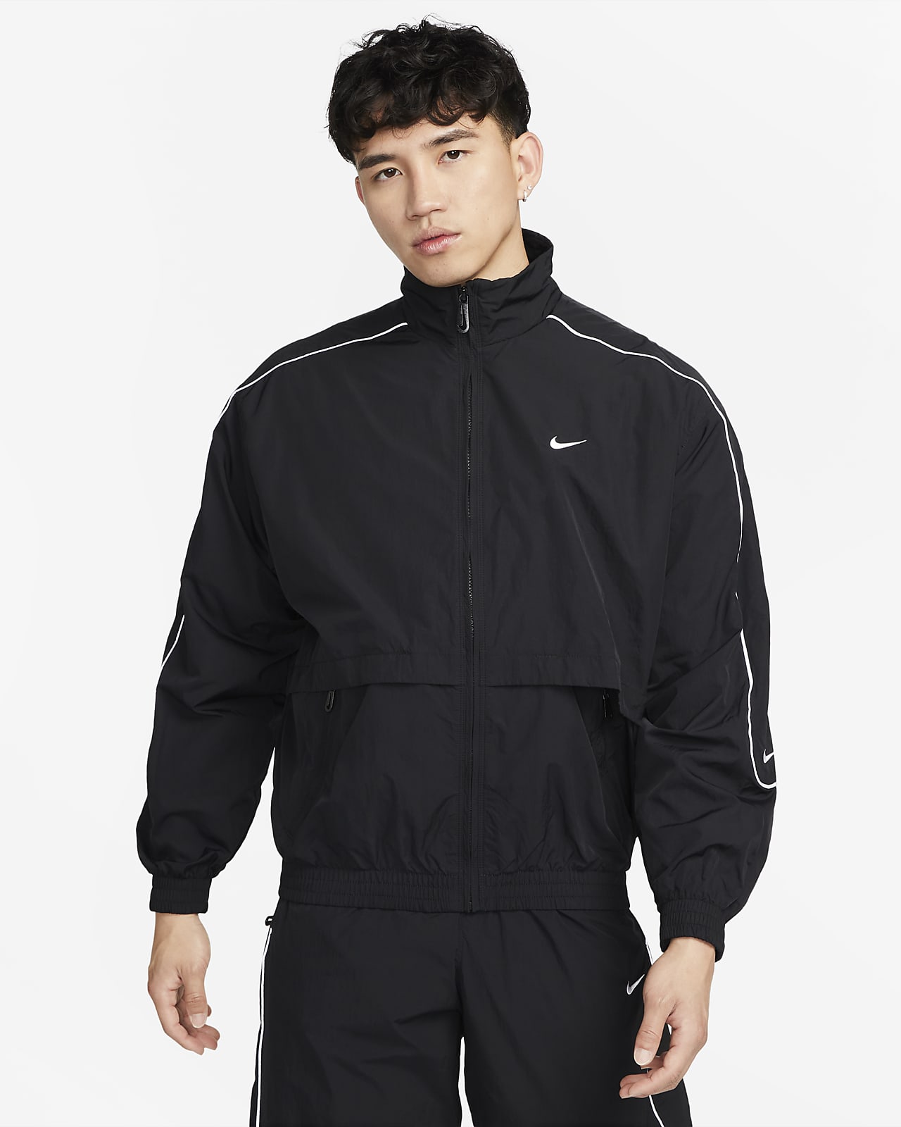 Мужская куртка Nike Sportswear Solo Swoosh черная