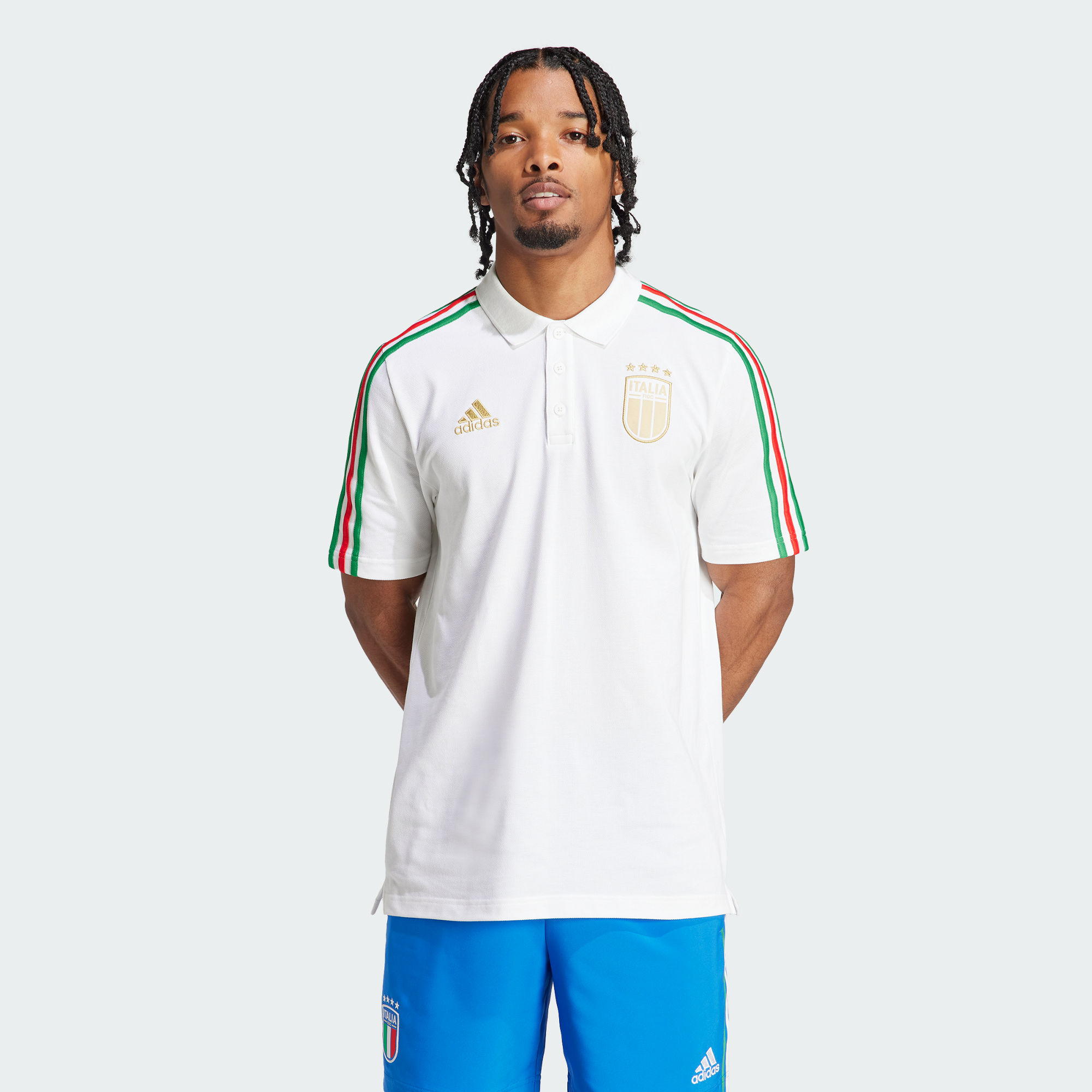 Мужская футболка adidas ITALY DNA 3-STRIPES POLO SHIRT