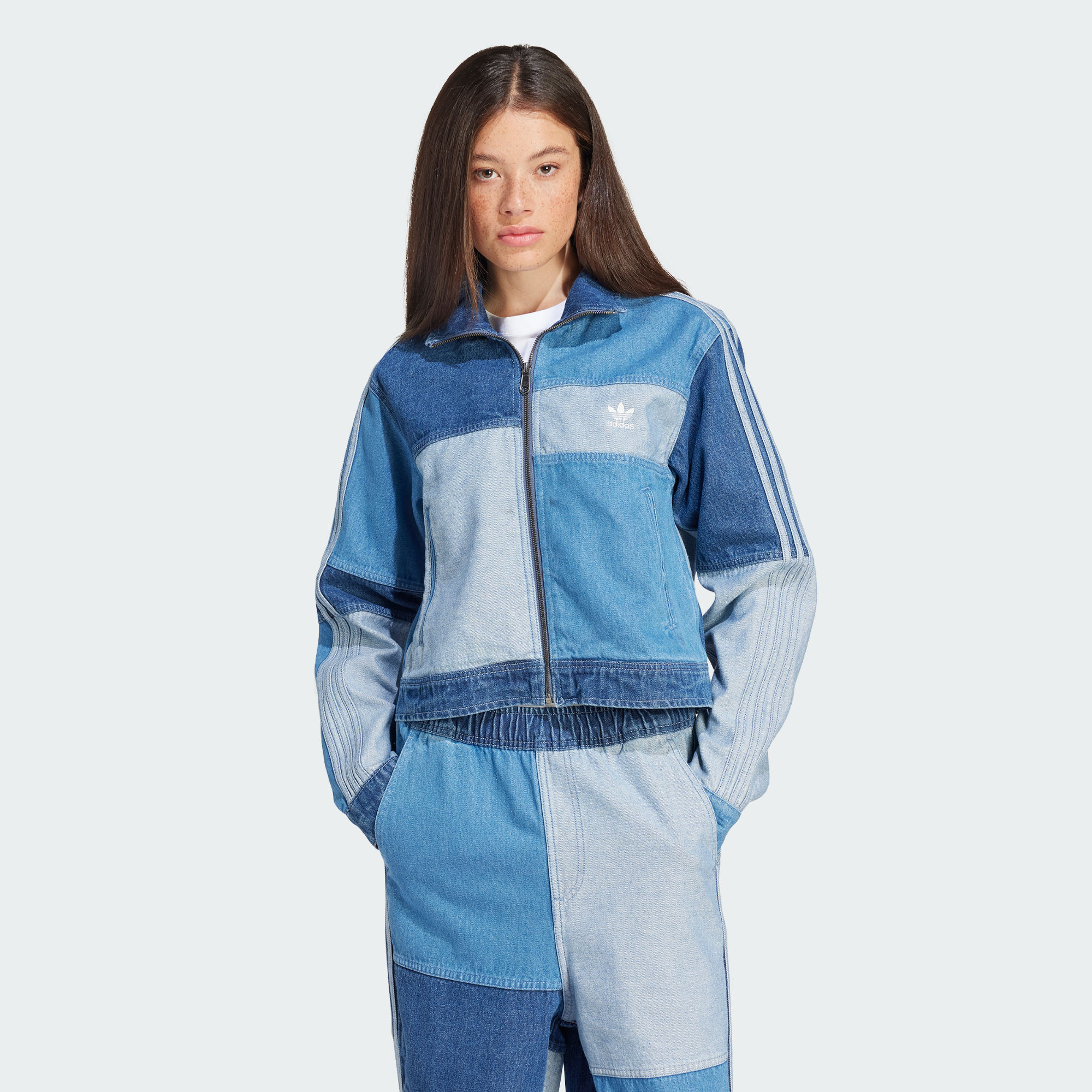 Женский топ adidas KSENIA SCHNAIDER DENIM PATCHWORK