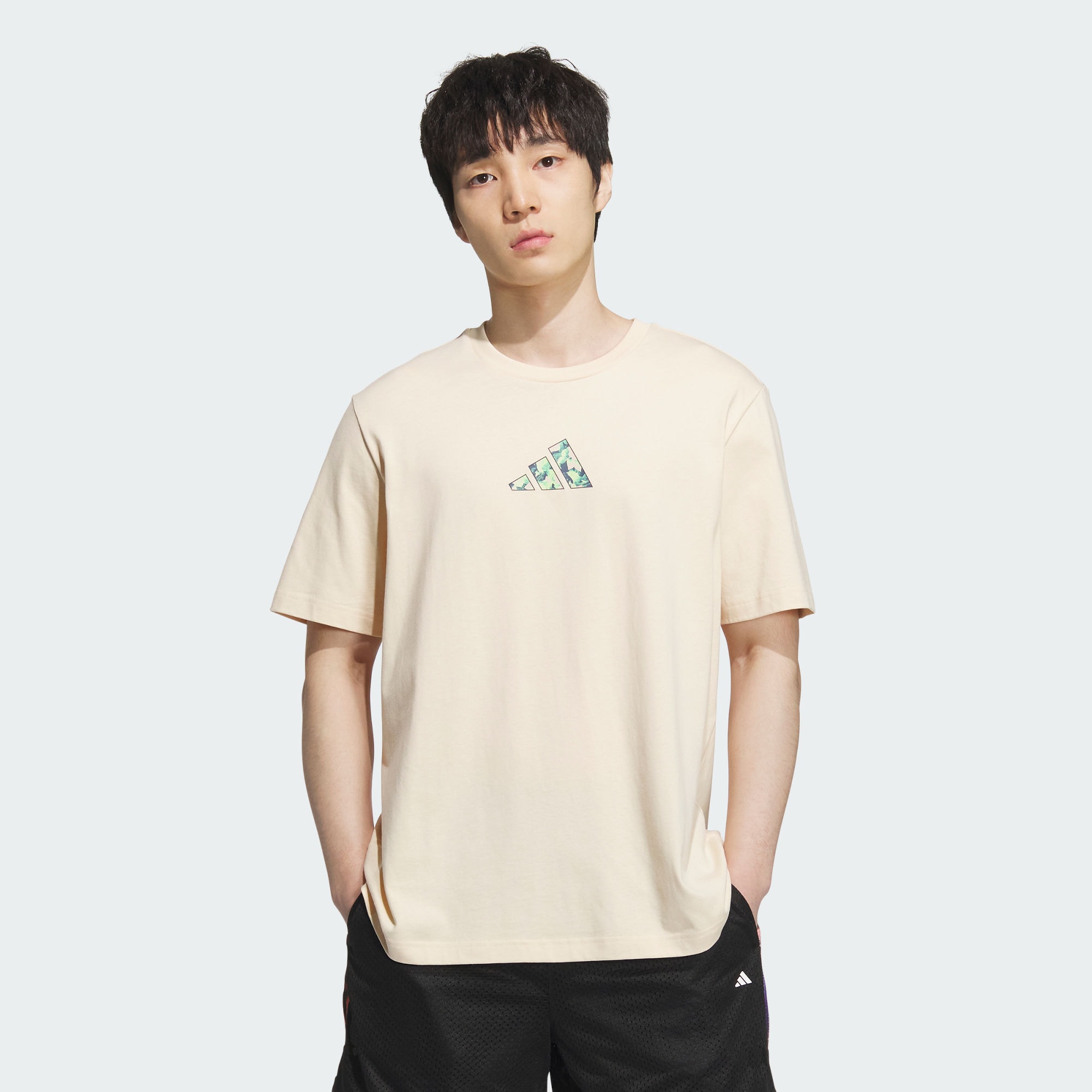 Мужская футболка adidas LIL STRIPE PHOTOREAL T-SHIRT коричневая