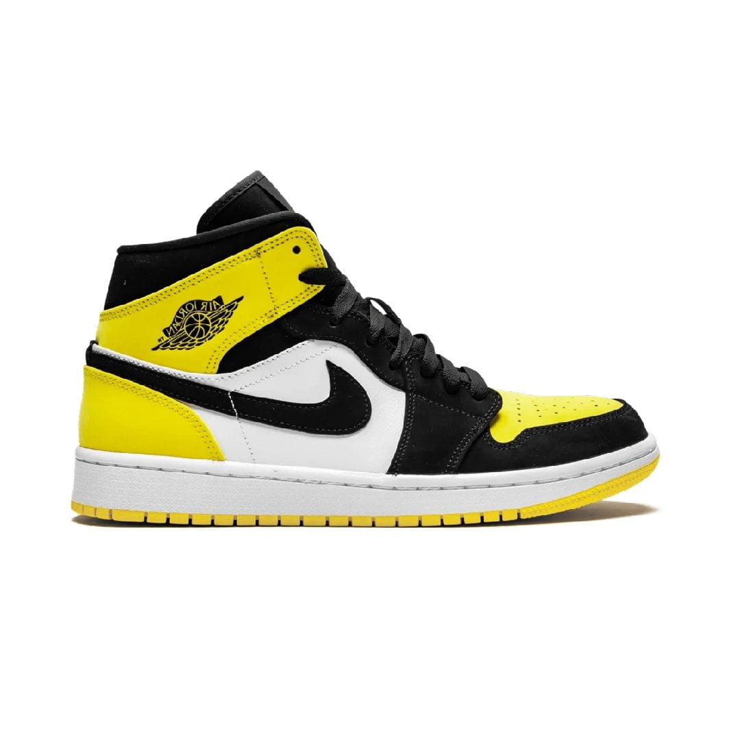 Кроссовки Nike Air Jordan 1 Mid Yellow Toe Black