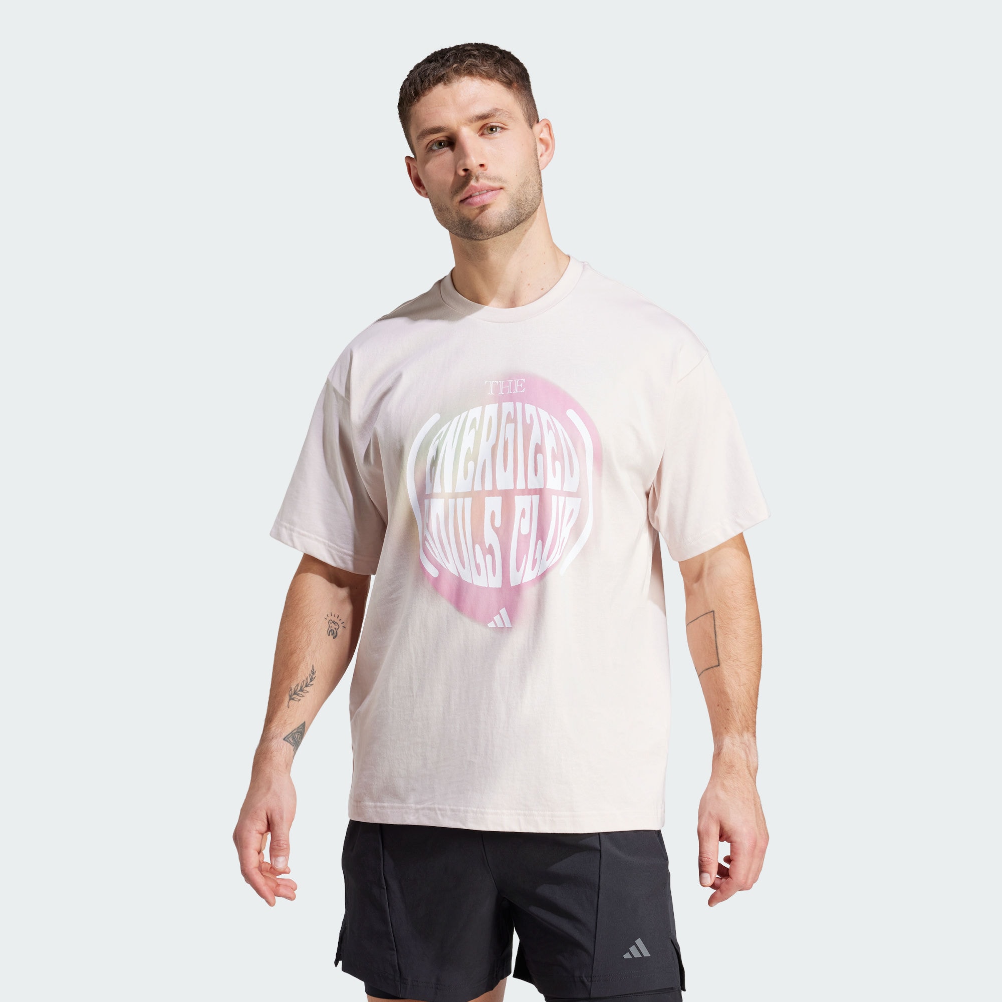 Мужская футболка adidas YOGA GRAPHIC TEE бежевая