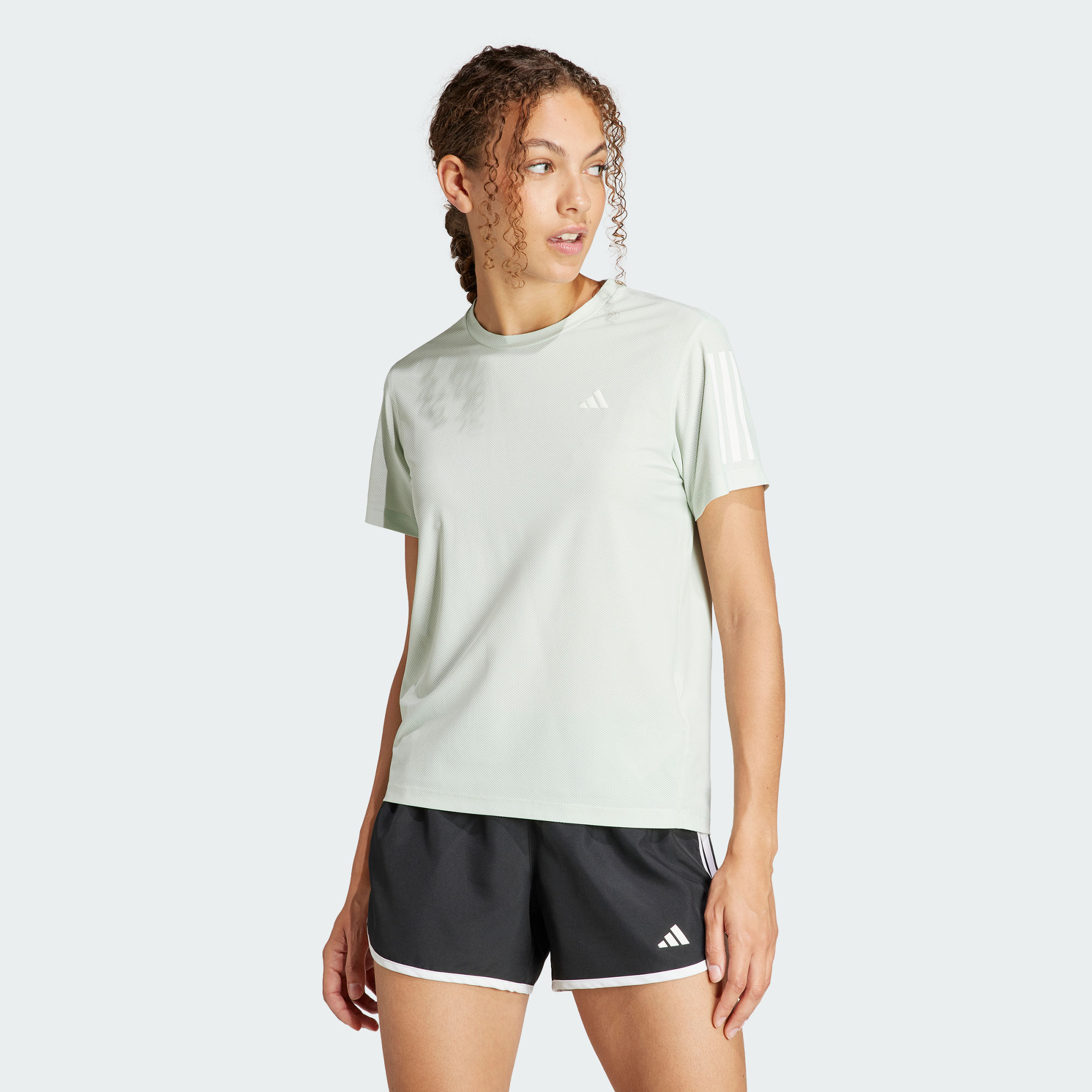 Женская футболка adidas OWN THE RUN TEE зеленая