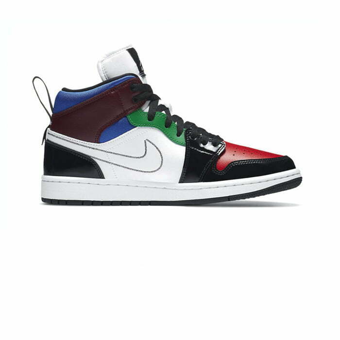 Кроссовки Nike Air Jordan 1 Mid SE Black White Multi-Color