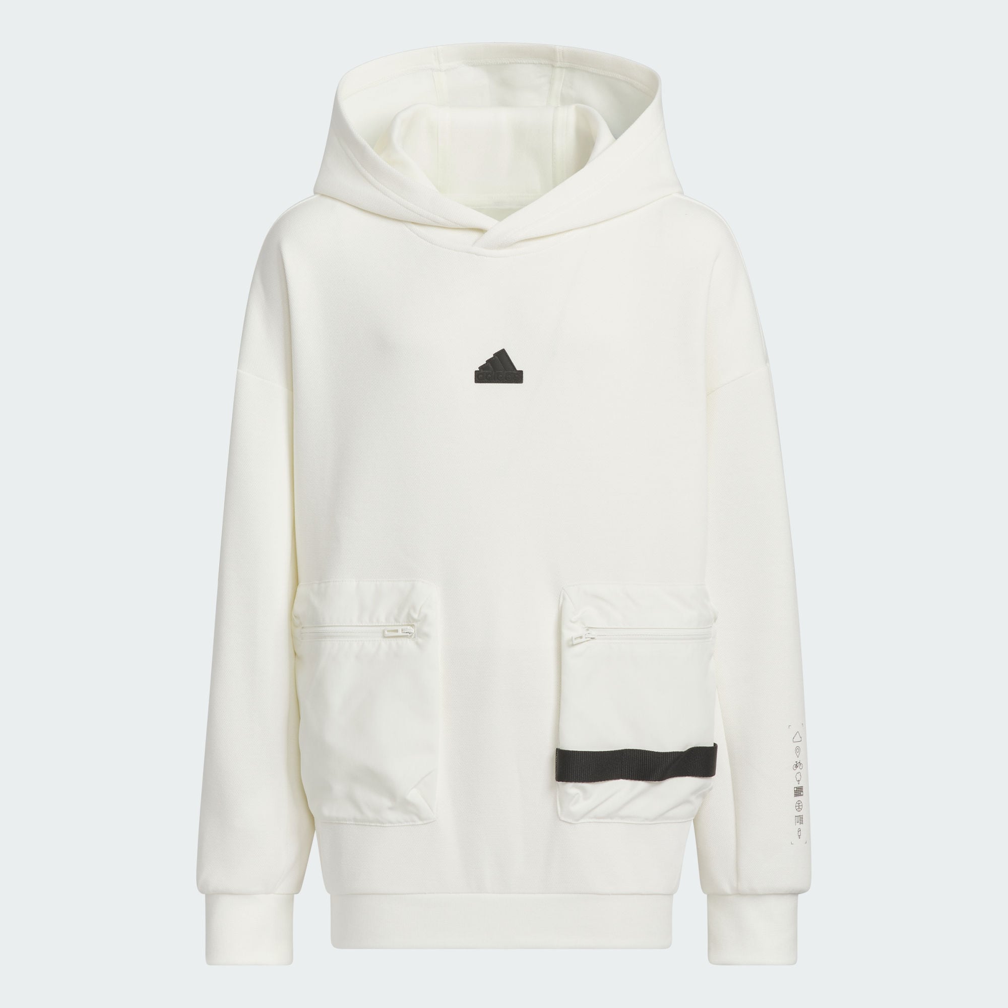 Детское худи adidas CITY ESCAPE AEROREADY HOODIE белое