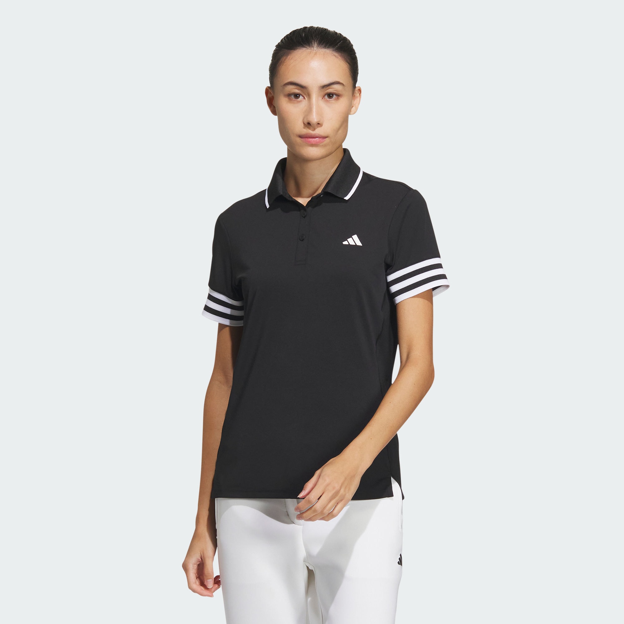 Женская футболка adidas AEROREADY SHORT SLEEVE POLO SHIRT черная