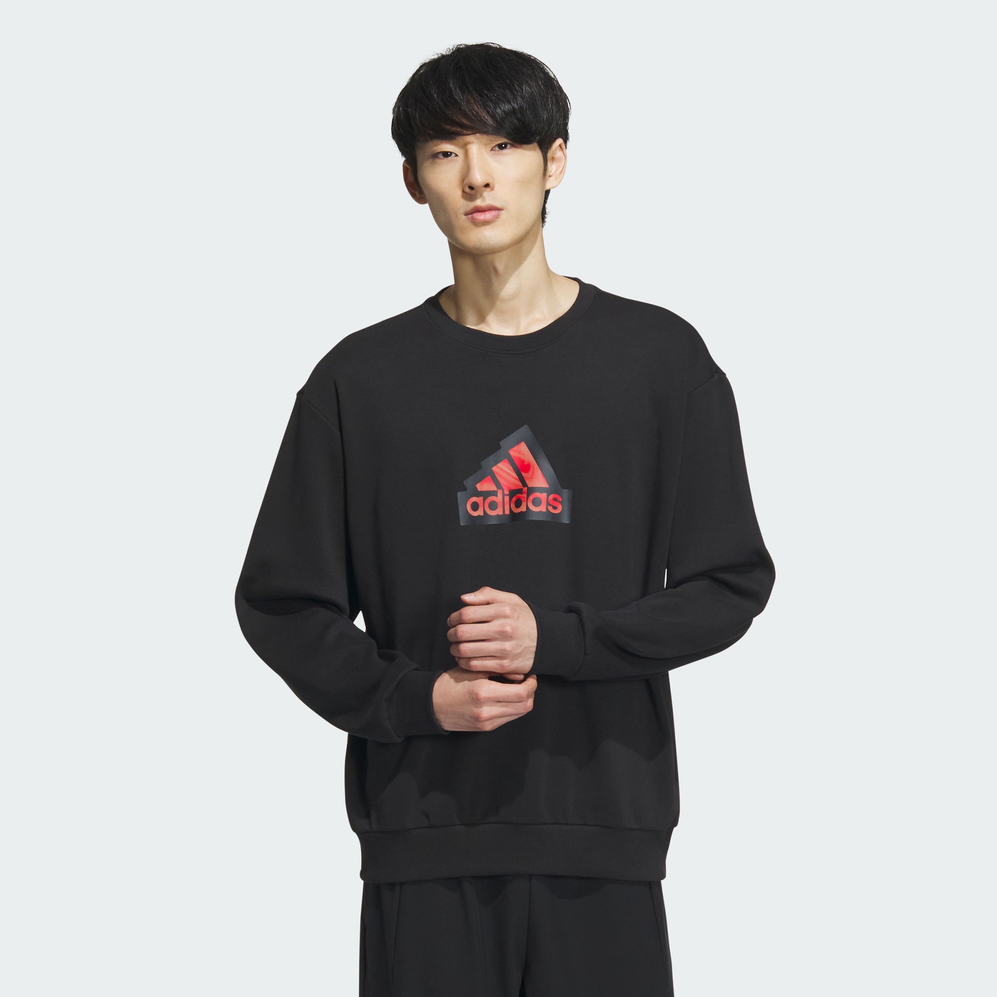 Мужской свитшот adidas GRAPHIC CREW SWEATSHIRT черный