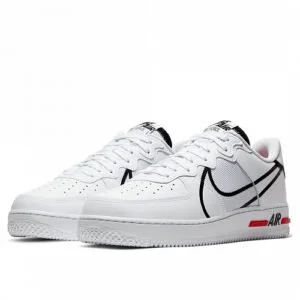 Nike Air Force 1 React White Black Red CD4366 100 MYREACT.ru