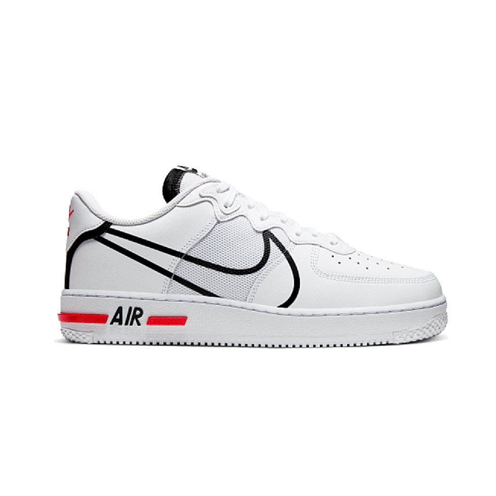 Купить кроссовки Nike Air Force 1 React White Black Red Москва интернет  магазин MYREACT