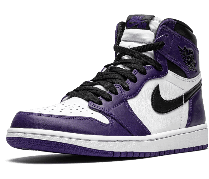 white & purple jordans