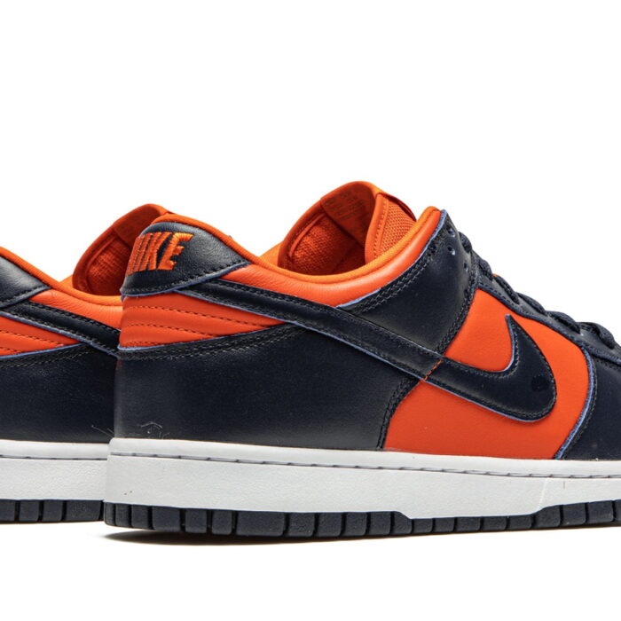 nike dunk low grey navy orange