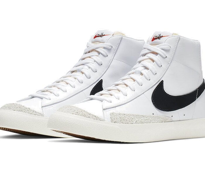 nike blazer mid 77 white with black swoosh