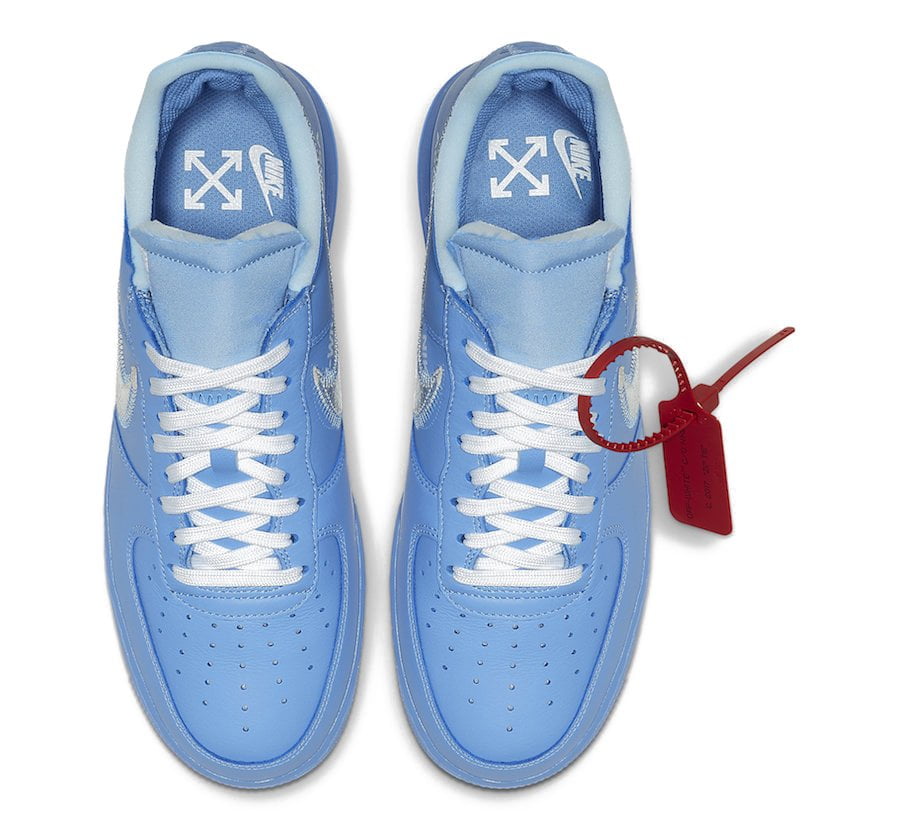 off white nike air force 1 blue release date