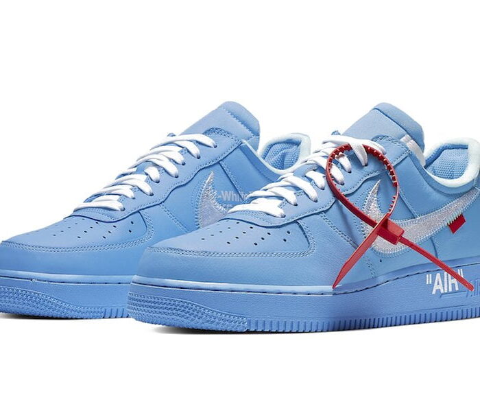 blue nike off white