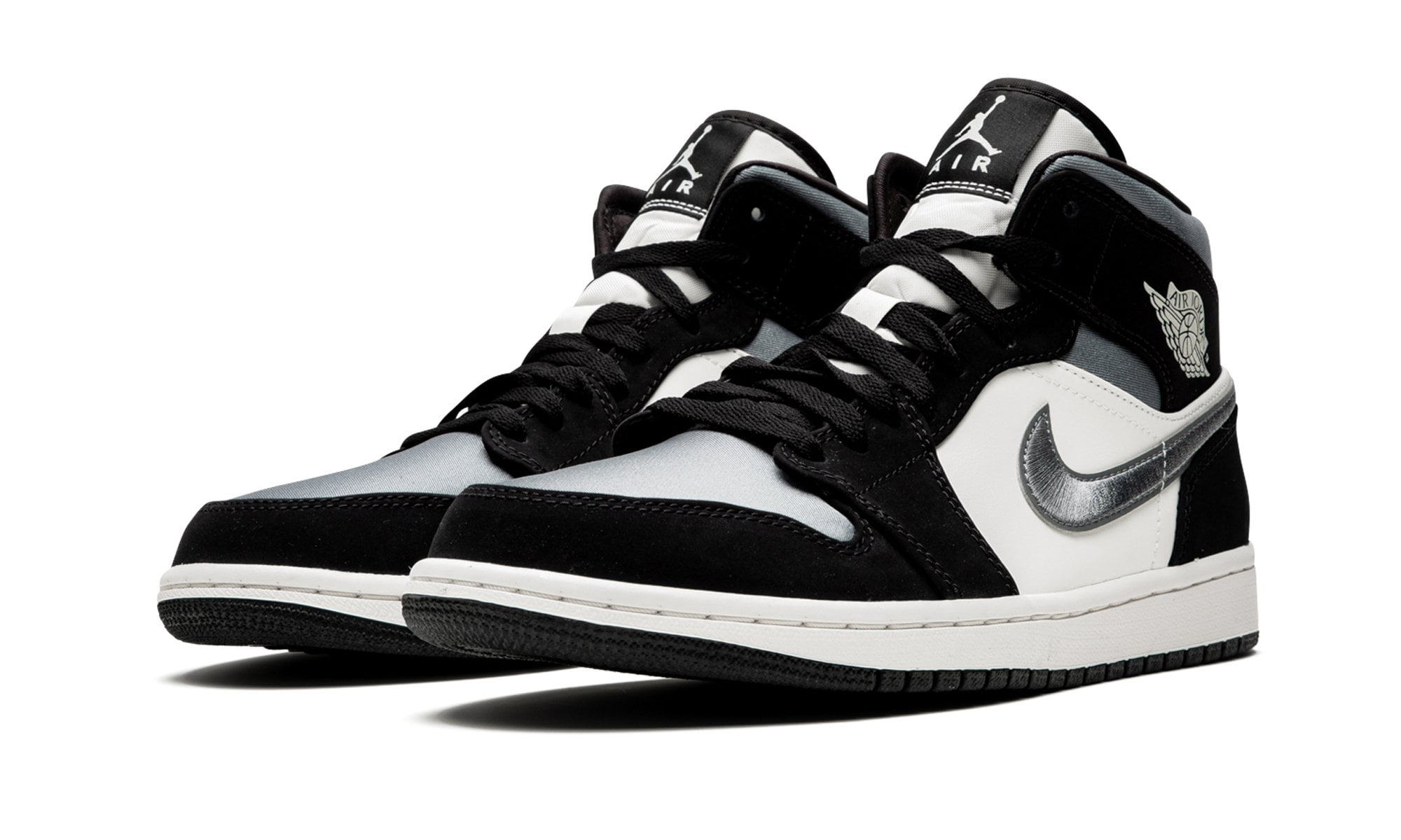 Jordan Nike Jordan 1 Mid Satin Grey Toe 