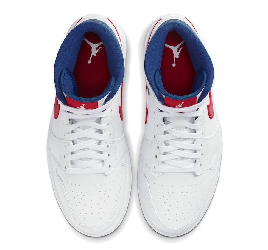 Nike Air Jordan 1 Mid White Red Royal 