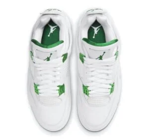 Air jordan 4 white and sales green