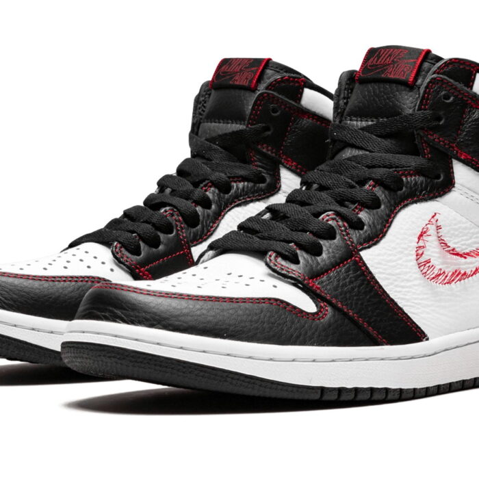 jordan 1 defiant white black gym red