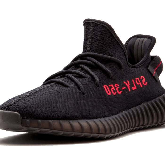 black and red yeezy 350s