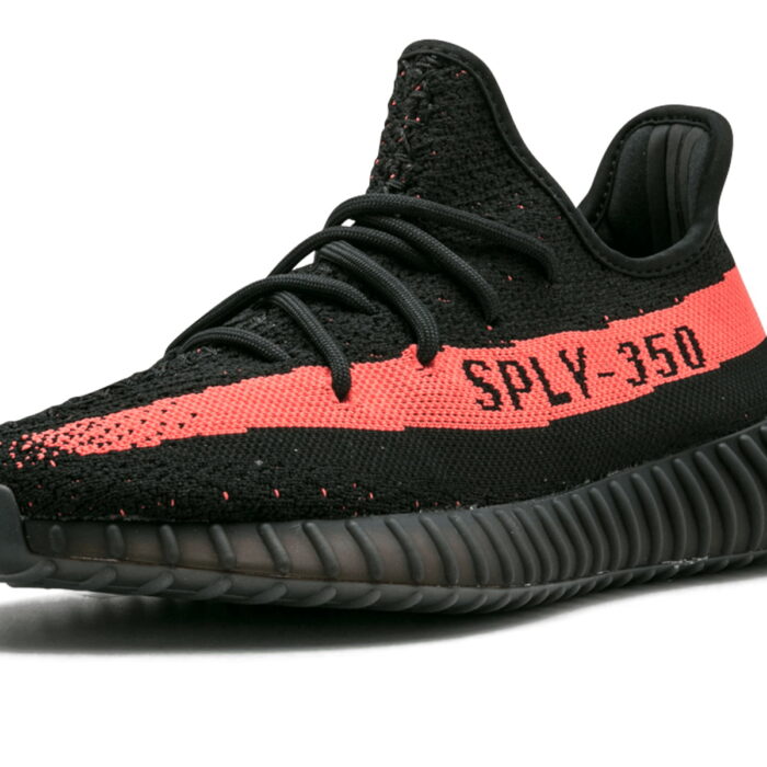 black yeezys red