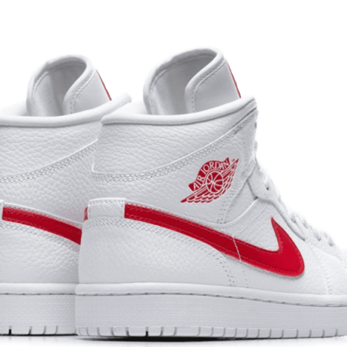 nike jordan 1 mid white red