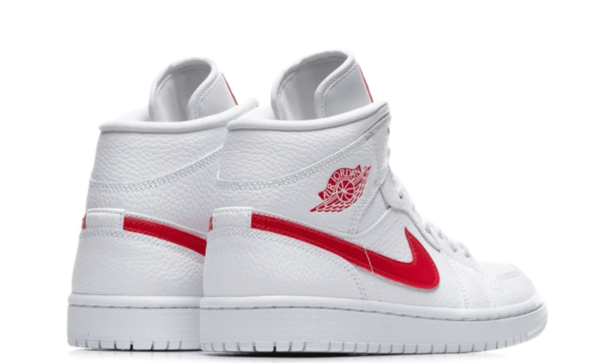 nike mid red and white