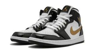 Black gold and white jordan outlet ones