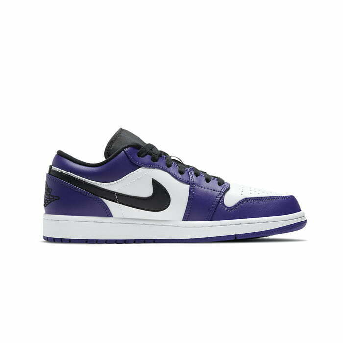 court purple white jordan 1 low