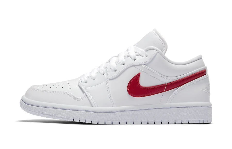 Jordan 1 low rouge best sale et blanche