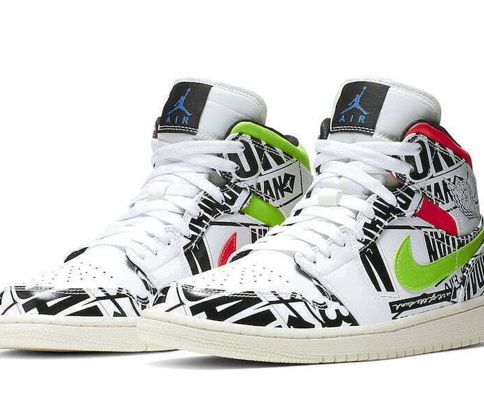 nike air jordan 1 mid all over logos