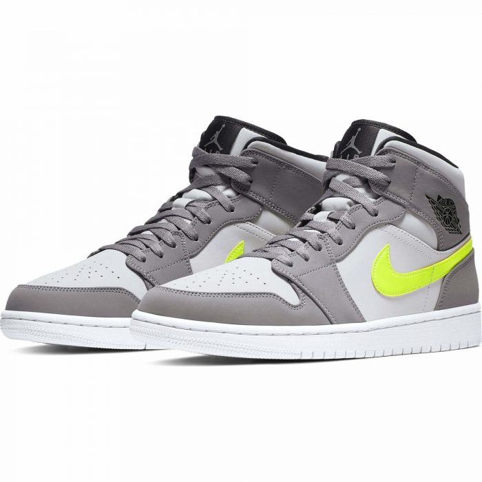 jordan 1 mid gunsmoke volt womens