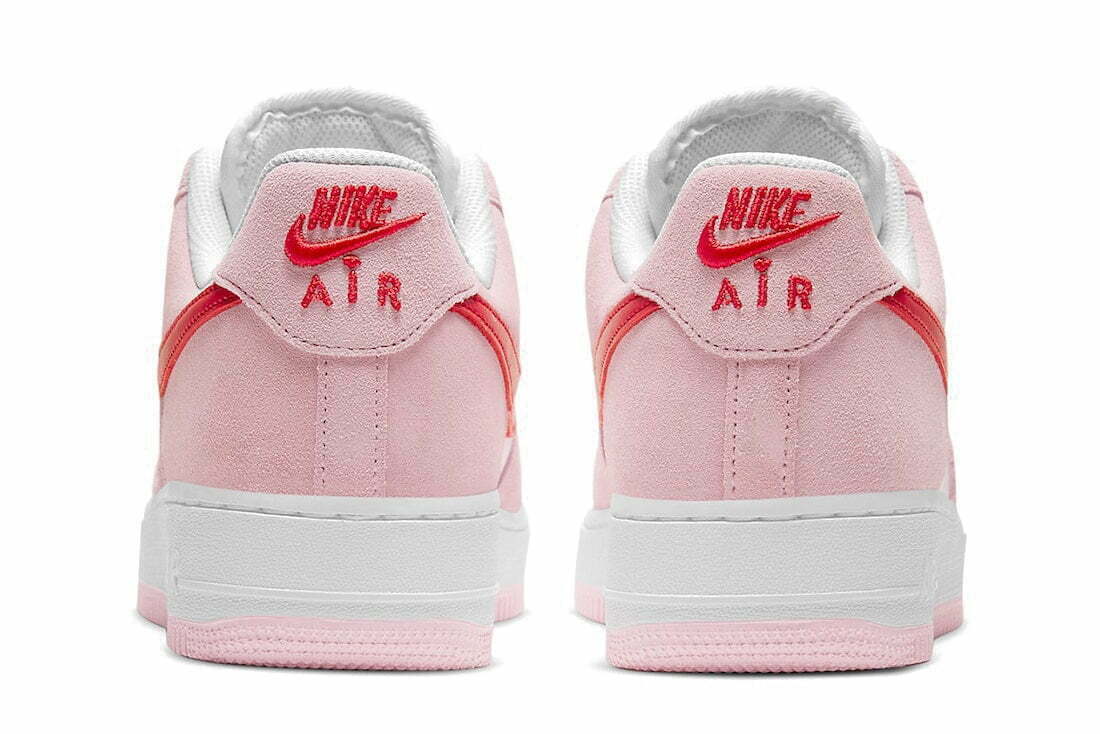 pink nike air force 1 valentine's day