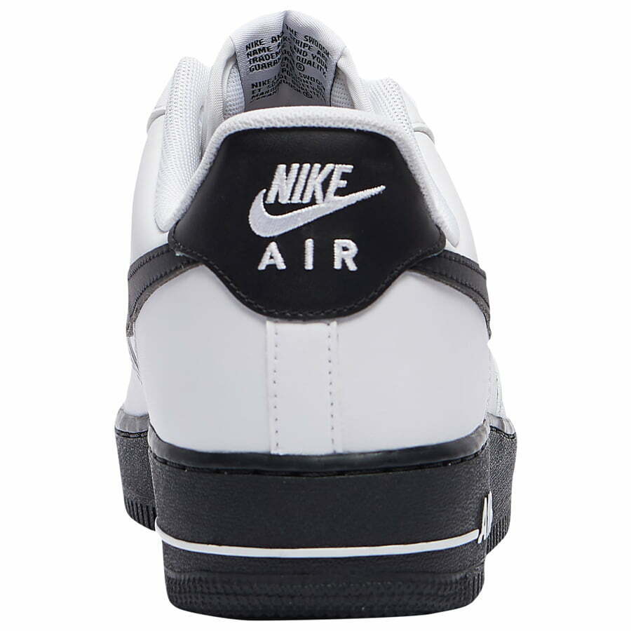 white and black low top air force ones