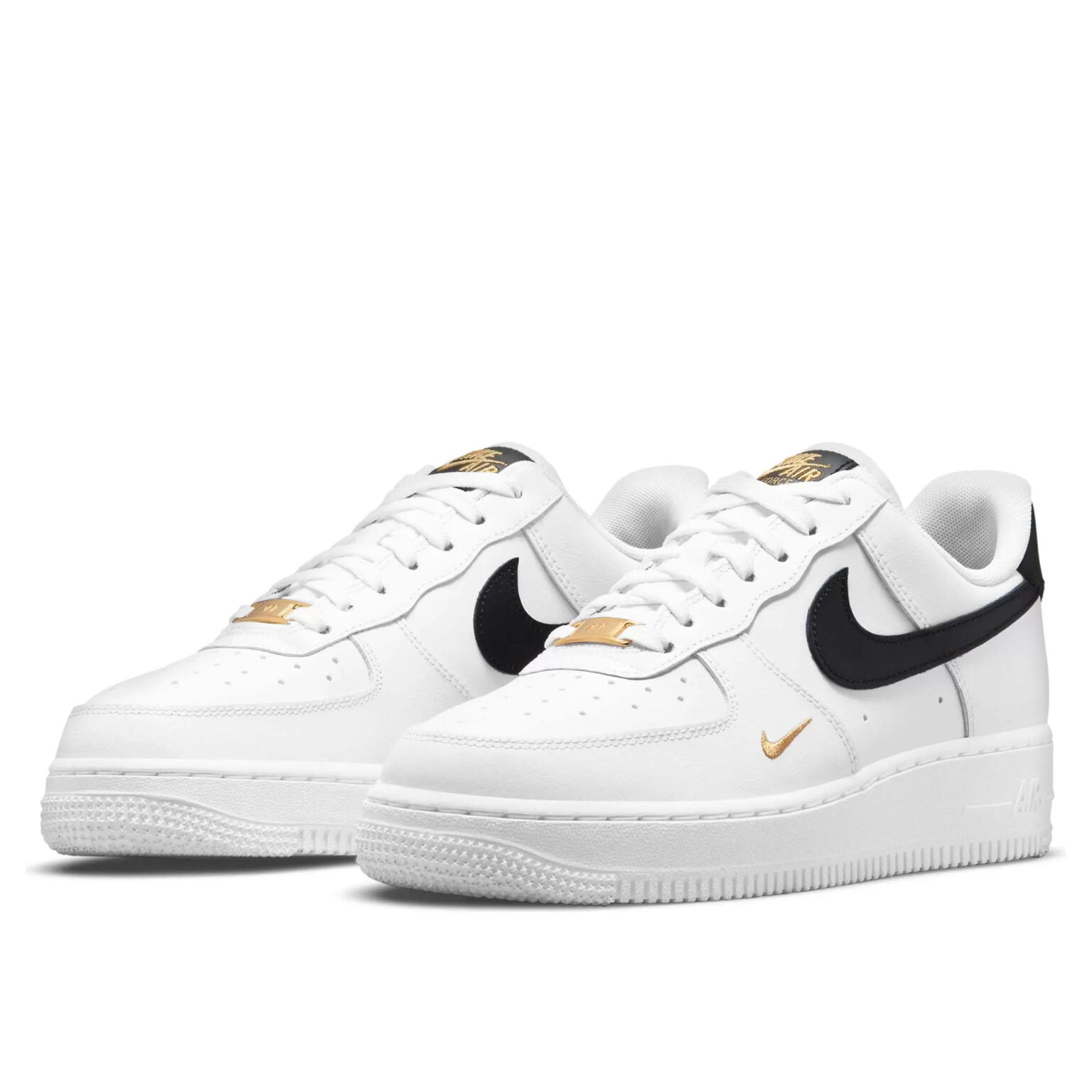 Кроссовки Nike Air Force 1 Low 07 Essential White Black Gold Mini