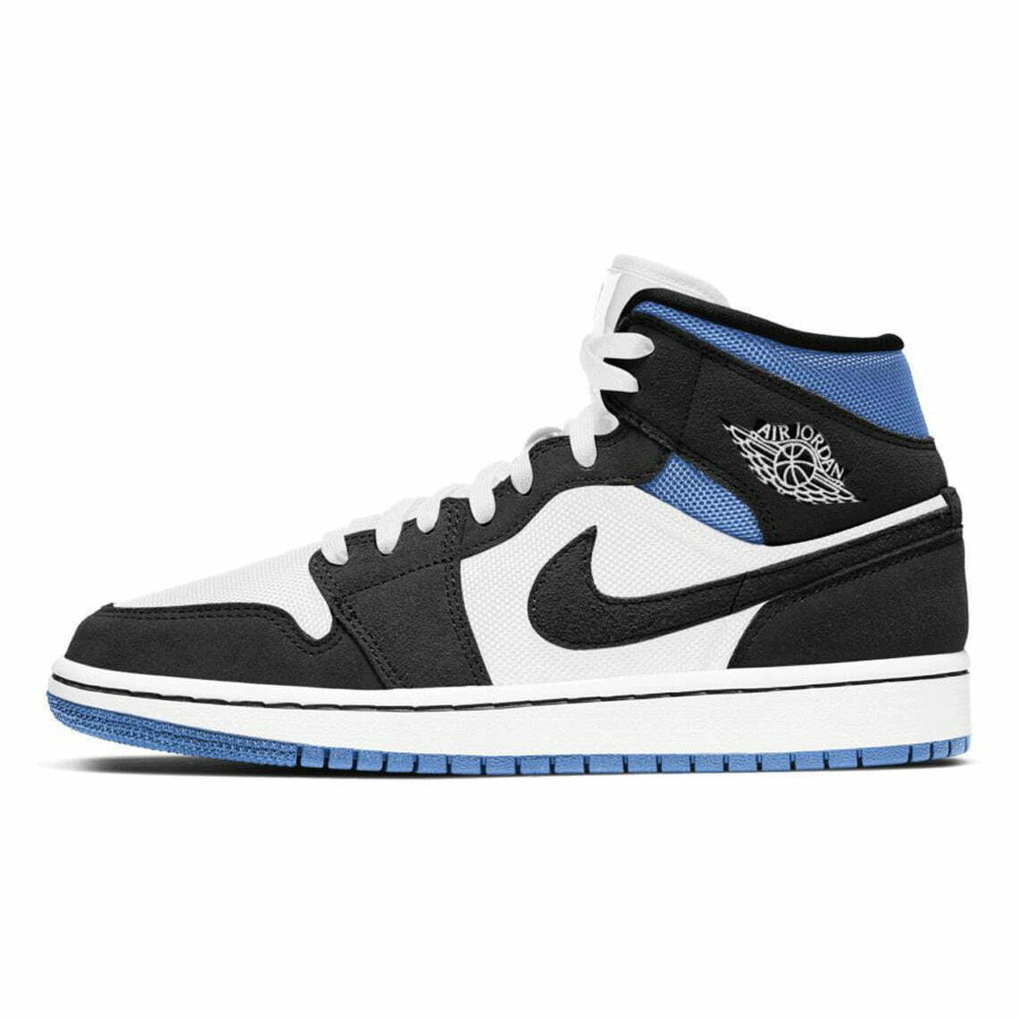 jordan 1 blue and black and white