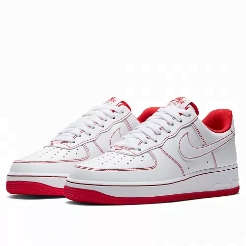 red air force ones low top
