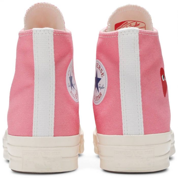 comme de garcon pink converse