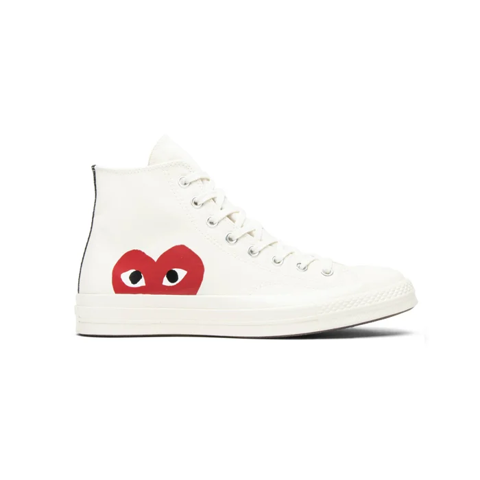 Converse Chuck Taylor All-Star 70s Hi Comme des Garcons PLAY White фото