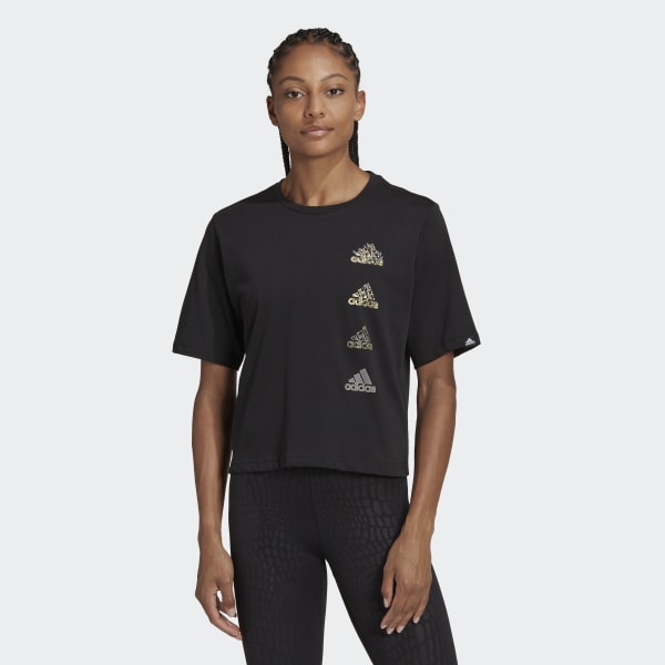 Adidas cropped sales graphic tee