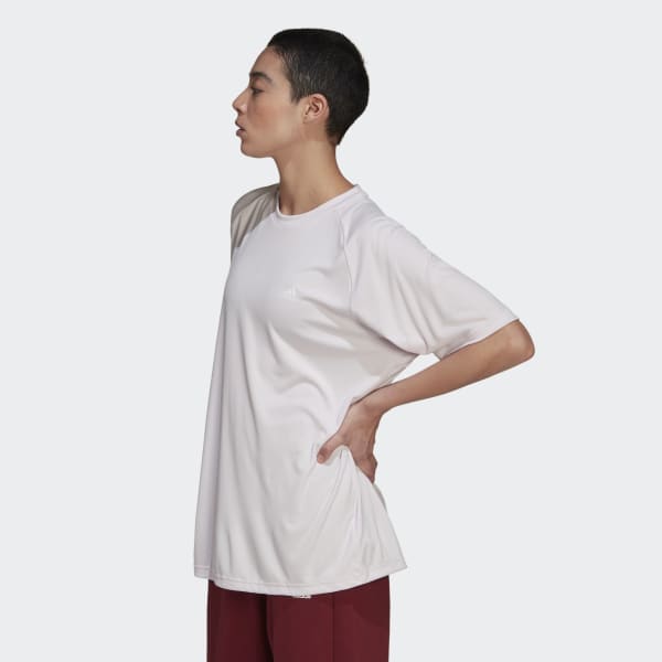 Женская футболка adidas Designed to Move Studio Boyfriend Tee (Розовая) фотография