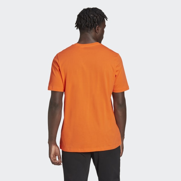 Мужская футболка adidas Essentials Embroidered Linear Logo Tee (Оранжевая) фотография